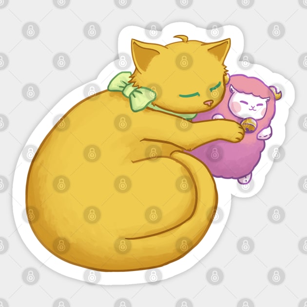 cat nap Sticker by ZioCorvid